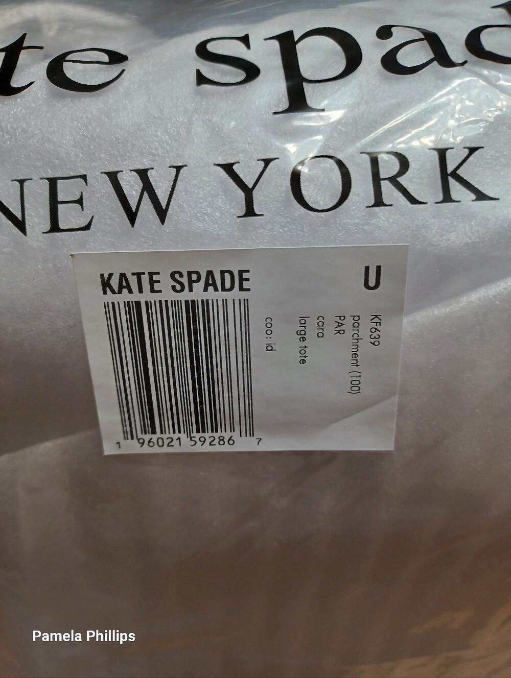 kate spade Cream Leather Tote with Front Pocket - Picture 2 of 8